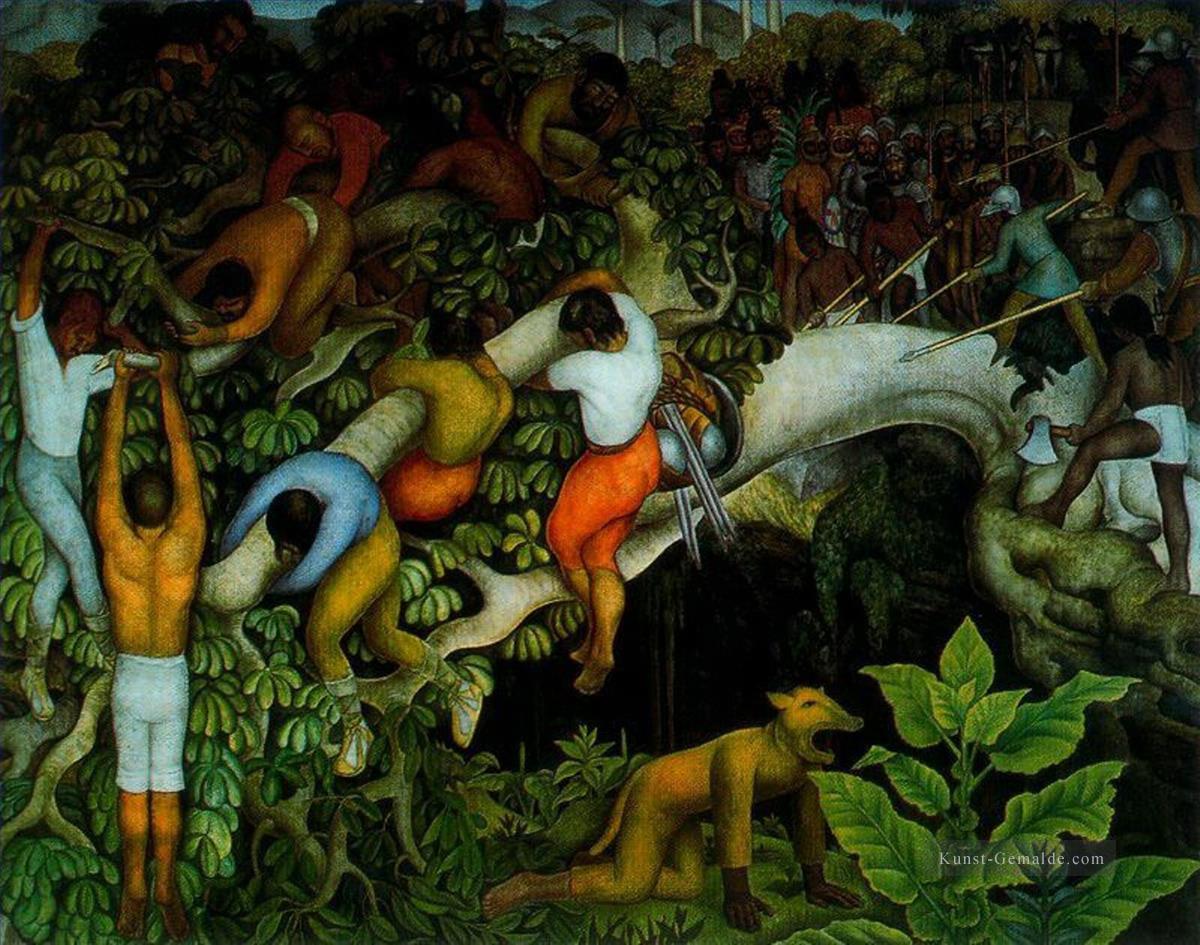 Eintritt in die Stadt 1930 Diego Rivera Ölgemälde